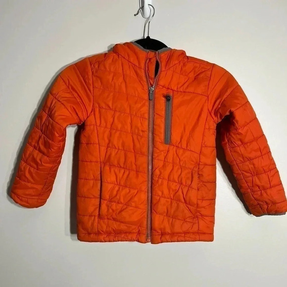 Lands End Orange Mid Weight Puffer Jacket Size M 5-6 - Picture 1 of 6